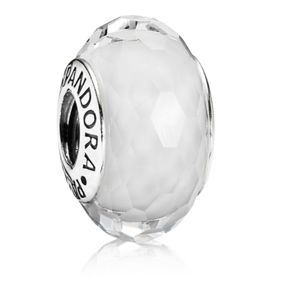 Pandora Fascinating White Murano Glass Charm